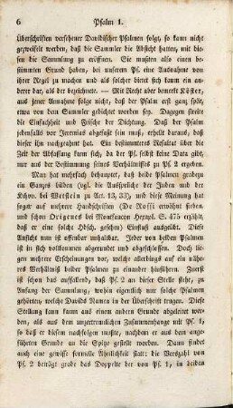 Commentar über die Psalmen, 1