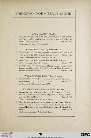 Dienstag, vormittags (Nr. 1-132)