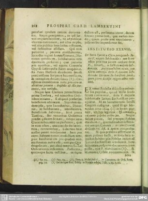 Institutio XXXVIII. De Sacra Synaxi a Clero percipienda Feria V. maioris hebdomadae
