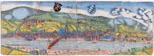 Heidelberg, Stadt und Schloss von Norden (Panorama)
