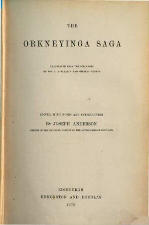 The Orkneyinga saga