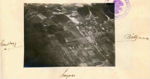 Foto des Geländes zwischen dem Château Aix-Noulette und Angres (Luftbild)