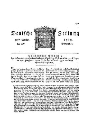 Vollständige Geschichte : der bekannten vom letztverstorbenen Grafen zu Schaumburg-Lippe an dem Freyherrn von Mönster-Landegge verübten Gewaltthätigkeiten