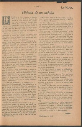 Historia de un indulto