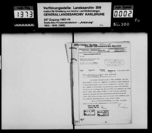 Böhm, Leopold, Fass-Großhandlung Mannheim Käufer: Wilhelm Dönig, Kaufmann Mannheim