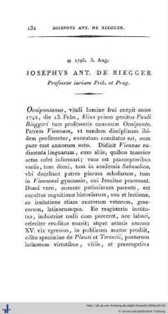 Iosephus Antonius de Riegger.