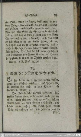 23. Von der bessern Gerechtigkeit