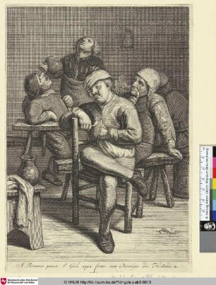 [Smoking peasants; Rauchende Bauern]