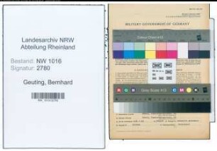 Entnazifizierung Bernhard Geuting , geb. 06.04.1895 (Kaufmann)