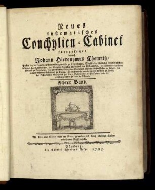 Bd. 8: Neues systematisches Conchylien-Cabinet. Bd. 8