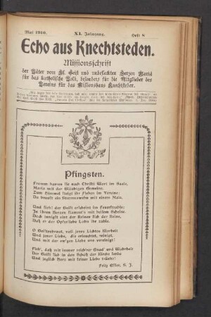 Heft 8. Mai 1910
