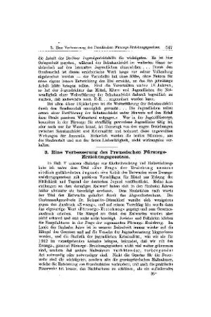 Eine Verbesserung des Preussischen Fürsorge-Erziehungsgesetzes : [Mitteilungen]