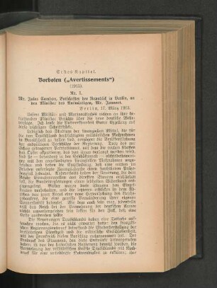 Verboten ("Avertissements").