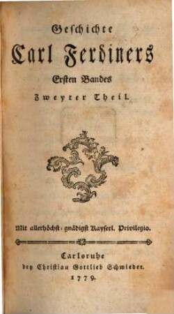 Geschichte Carl Ferdiners, 1,2
