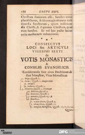 Locvs XXVI. De Votis Monasticis.