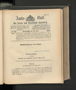 No. 169, 20. Juli 1916