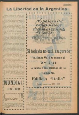 La libertad en la Argentina