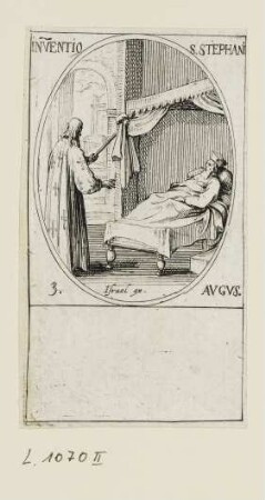August - Heiliger Stephanus, Blatt 66 der Folge "Les images de tous les saincts et saintes de l'année"