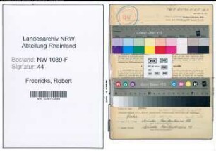 Entnazifizierung Robert Freericks , geb. 04.01.1893 (Angestellter)