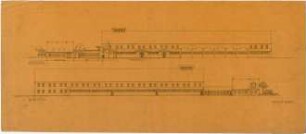 Döllgast, Hans; Bruckmühl (Bayern); Steinindustrie - Lagerhalle, Südseite und Nordseite (Ansichten)