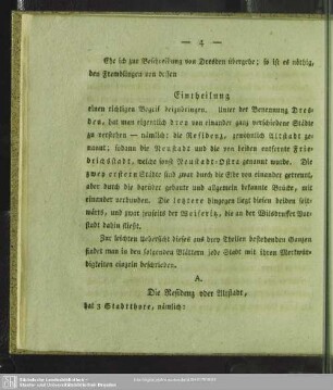 Eintheilung