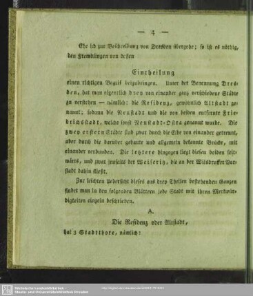 Eintheilung