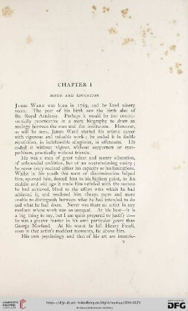 Chapter I: Birth and Education