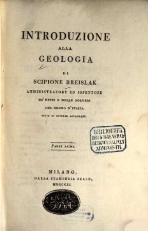 Introduzione alla geologia. 1