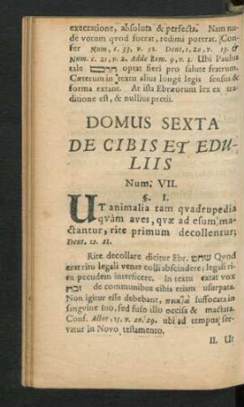 Domus Sexta. De Cibis Et Eduliis.