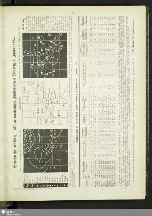 Wetterbericht des königl. sächs. meteorologischen Institutes [1. Januar 1884 - 31. December 1884]