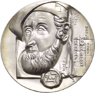 Medaille von Victor Huster 500 Jahre Stadtordnung Baden-Baden