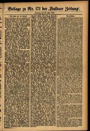Zweite Ausgabe vom Sonntag, den 29. Juli 1894.