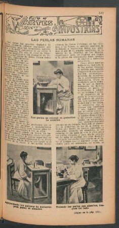 Las perlas romanas : Artes e industrías