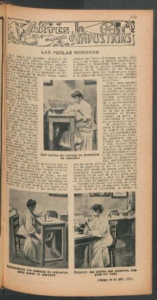 Las perlas romanas : Artes e industrías