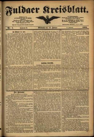 Ausgabe vom Mittwoch, den 13. Januar 1909.