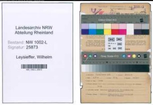 Entnazifizierung Wilhelm Leysieffer , geb. 19.09.1902 (Rechtsanwalt)