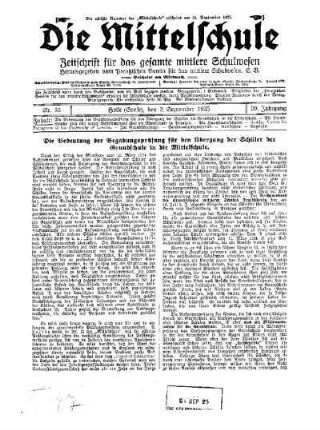 Die Bedeutung der Begabungsprüfung für den Übergang der Schüler der Grundschule in die Mittelschule