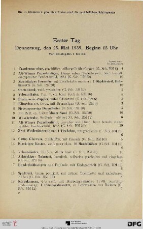 Erster Tag (Nr. 1-206)