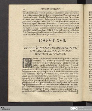 Capvt XVII. De Bvllæ Jvbileæ Demonstrationis Monarchiæ Papalis Iniqvitate Ac Nvllitate.