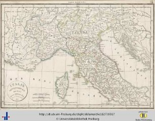 Italie septentrionale divisée en ses différens États. 1825.