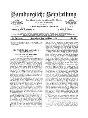 Zur Geschichte des hamburgischen Privatschulwesens : 1. D. H. Gloy und seine Schule