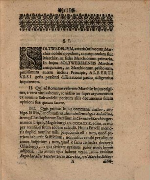 Historiam Marchiae Soltwedelensis, in qua potissimum Alberti Ursi vita & res gestae exponuntur