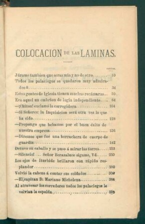 Colocación de las láminas.