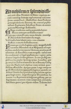 Ad dominum Johannem Bergman de Olpe … - Ad nobilem et splendidissimum virum dominum Heinricum de Büno… - De diluvio aquarum Intimatio ad ecclesiam Basiliensis.