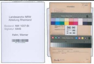 Entnazifizierung Werner Hahn , geb. 03.10.1911 (Bankinspektor)