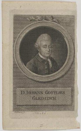 Bildnis des Iohann Gottlieb Gleditsch