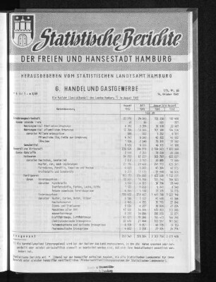 Die Ausfuhr (Spezialhandel) des Landes Hamburg im August 1969 : Lfd. Nr. 66