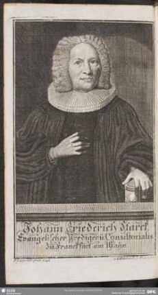 Johann Friederich Starck, Evangelischer Prediger ü. Consistorialis zü Franckfurt am Mayn