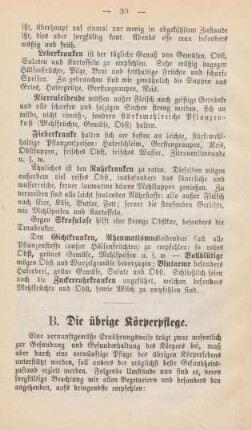 B. Die übrige Körperpflege