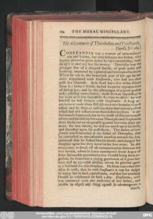 The Adventures of Theodosins and Constantia.